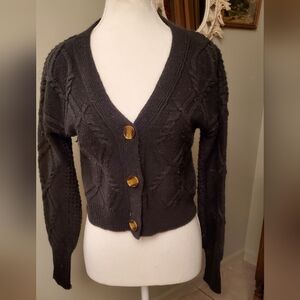 No Boundaries Black Button-Up Cardigan